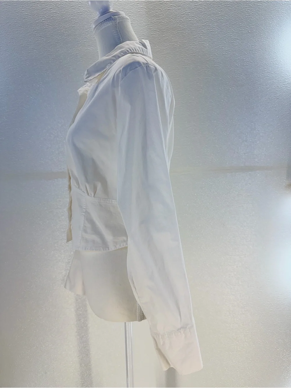 Abercrombie & Fitch White Corset Button Shirt Top Women's Medium - Picture 7 of 17